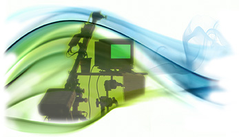 polecam and equipment with texture background